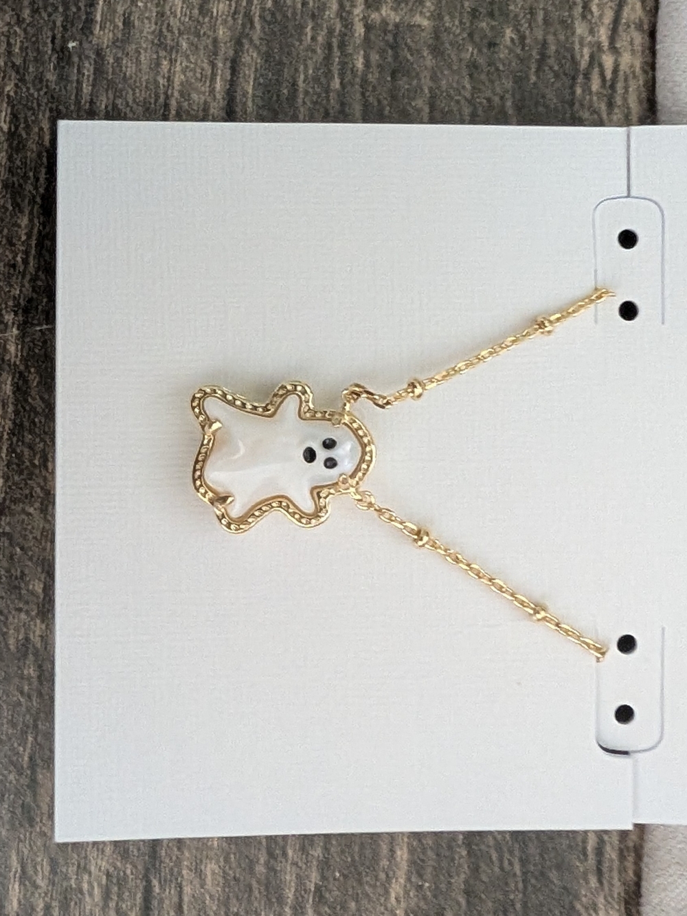 Kendra Scott Gold White Enamel Pendant Necklace